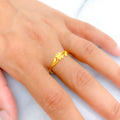 Delicate Flower 22k Gold Ring