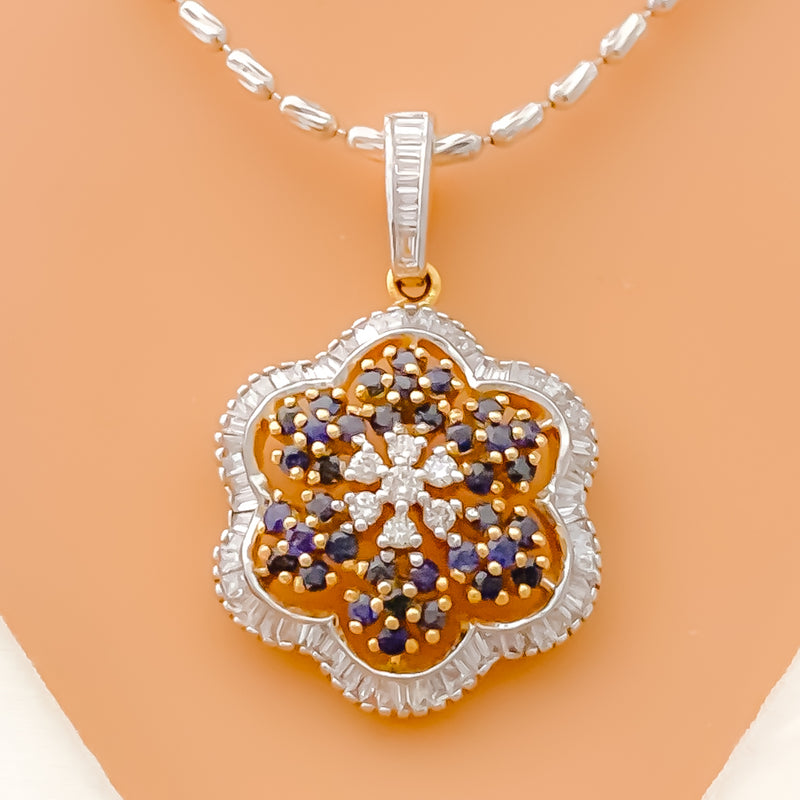 diamond-floral-sapphire-diamond-pendant-set