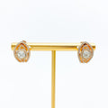 Extravagant Marquise Half Diamond Bali + 18k Gold Earrings