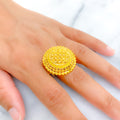 Charming Elevated 22k Gold Semi - Statement Ring