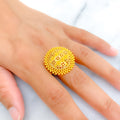 Dazzling Textured 22k Gold Semi-Statement Ring