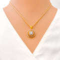 diamond-radiant-round-diamond-pendant-set