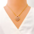 diamond-graceful-striped-diamond-pendant-set