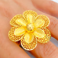 Beautiful Floral 22k Gold Statement Ring