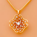 diamond-studded-flower-pendant-set