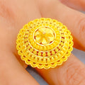 Traditional Charming 22k Gold Semi - Statement Ring