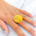 Gorgeous Sparkling  22k Gold Statement Ring