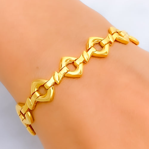 Bold Poised 22k Gold Bracelet