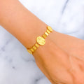 Captivating Iridescent 22k Gold Bracelet