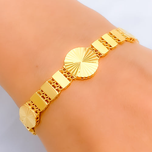 Elevated Fancy 22k Gold Bracelet