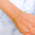 Two-Tone Charming 22k Gold Bracelet