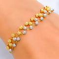 Two-Tone Charming 22k Gold Bracelet