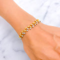 Two-Tone Charming 22k Gold Bracelet