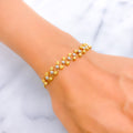 Accented Shimmering Multi-Color 22k Gold Bracelet