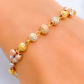 Luminous Three-Tone 22k Gold Bracelet