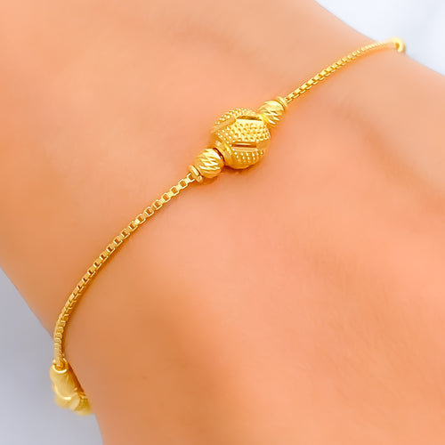 Minimalist Radiant 22k Gold Bracelet