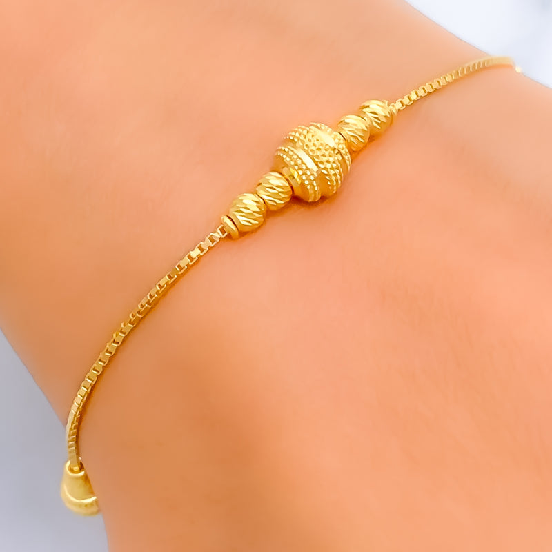 Dazzling Beaded 22k Gold Bracelet