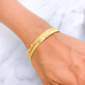 Reflective Triple Marquise 22k Gold Bangle Pair