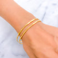 Radiant Classic Dotted 22k Gold Bangle Pair