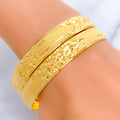 Dazzling Golden Elegant 22k Gold Bangle Pair