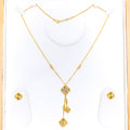 Extravagant Exclusive 22k Gold Clover Necklace Set