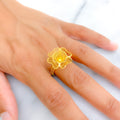 Charming Decorative 21k Gold Ring