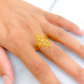 Modish Fancy 21k Gold Ring