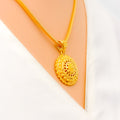 Sophisticated Fancy22k Gold Pendant Set