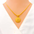 Jazzy Upscale 22k Gold Pendant Set