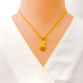 Dazzling Textured 22k Gold Necklace