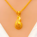 Dazzling Textured 22k Gold Necklace