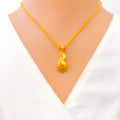 Dazzling Textured 22k Gold Necklace