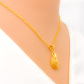 Dazzling Textured 22k Gold Necklace