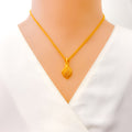 Ethereal Faceted 22k Gold Necklace