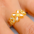 Two-Tone Chic 22k Gold Ring