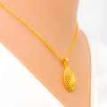 Dressy Oval 22k Gold Necklace