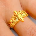 Dazzling Flower 22k Gold Ring