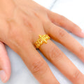 Dazzling Flower 22k Gold Ring