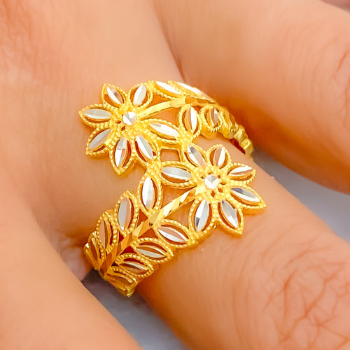 Vivid Radiant 22k Gold Ring