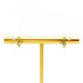 Unique Lustrous 18K Gold + Diamond Baby Earrings