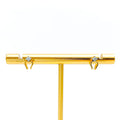 Lovely U Shaped 18K Gold + Diamond Baby Earrings
