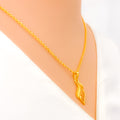 Bold Leaf 22k Gold Necklace