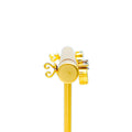 Lovely U Shaped 18K Gold + Diamond Baby Earrings