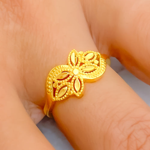 Blooming Refined 22k Gold Ring