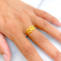 Blooming Refined 22k Gold Ring