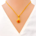 Glossy Colorful 22k Gold Necklace