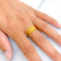 Sparkling Ethereal 22k Gold Ring