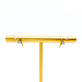 Triangle Accented 18K Gold + Diamond Baby Earrings
