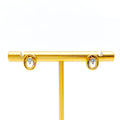 Imperial Glowing Oval 18K Gold + Diamond Baby Earrings