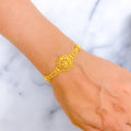 exquisite-chic-floral-dome-22k-gold-bracelet